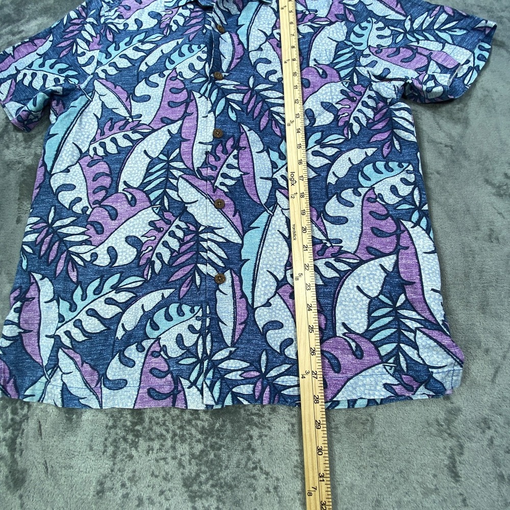 Tommy Bahama Shirt Men Medium Silk Blend Floral Aloha Dad Vacation Summer Cruise - Picture 4 of 8
